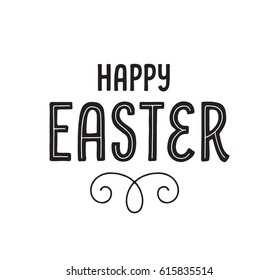 Easter. Typography design. Hand drawn text. Vector illustration, usable for greeting cards, banners, sales