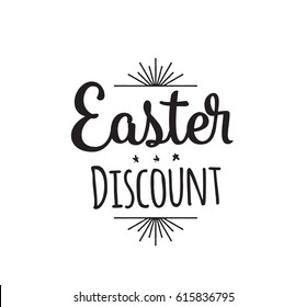 Easter. Typography design. Hand drawn text. Vector illustration, usable for greeting cards, banners, sales