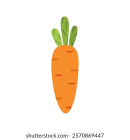 Easter vector carrot in a flat style.