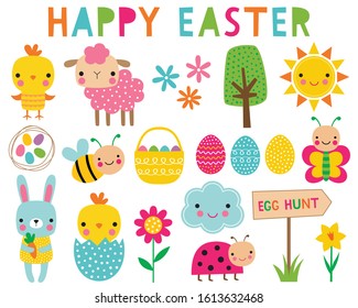 Easter vector clip art set