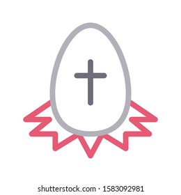 Easter vector  color line icon