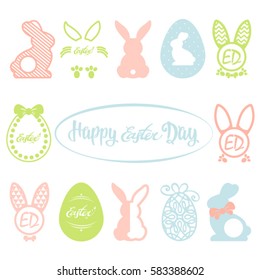 Easter vector design elements