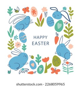 Pascua; vector; huevo de pascua; ilustración; tarjeta; antecedentes; primavera; invitación; afiche; conejo; abstracto; artículo; feliz; moderno; papel; plantilla; banner; concepto; decoración; diseño; huevo; flor; vacaciones