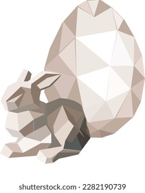 Easter vector egg and rabbit
