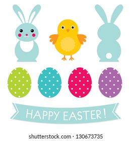 Easter vector elements set