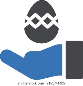 easter vector glyph color icon
