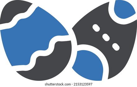 easter vector glyph color icon