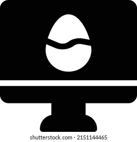 easter vector glyph flat icon