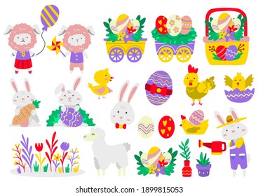 Ilustración del vector de Pascua para banner, afiche, volante