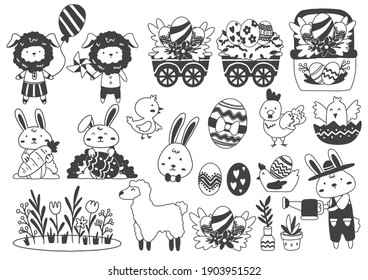 Ilustración del vector de Pascua para banner, afiche, volante