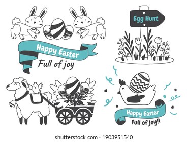 Easter Vector illustration for banner, poster, flyer