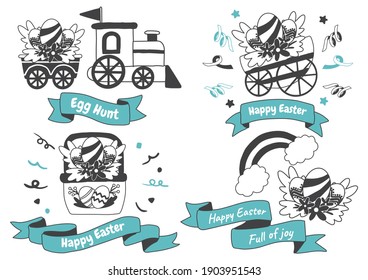 Easter Vector illustration for banner, poster, flyer