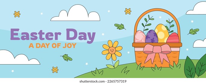 Diseño de la Ilustración del Vector de Pascua. Temporada de Pascua.