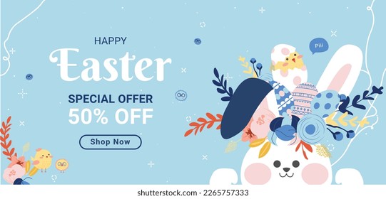 Diseño de la Ilustración del Vector de Pascua. Temporada de Pascua.