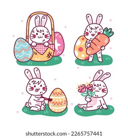 Diseño de la Ilustración del Vector de Pascua. Temporada de Pascua.