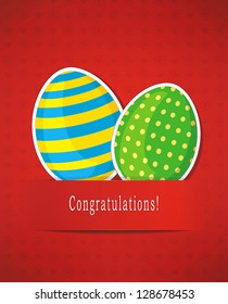 Easter vector illustration with eggs. Detailed card. Abstract Elegance background