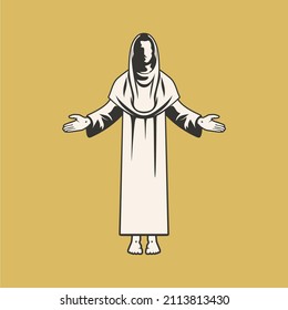 Ostervektorgrafik. Auferstehung von Herrn Jesus Christus.