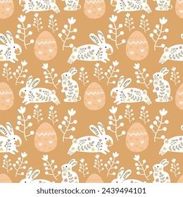 Easter vector ilustration seamless patern.Great for textile,fabric,wrapping paper,and any print.