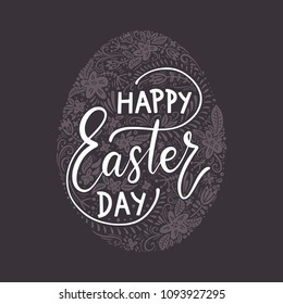 Easter vector lettering card.