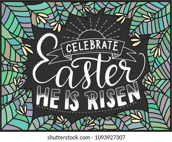 Easter vector lettering card.