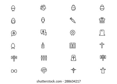 Easter Vector Outline Icons 6