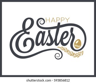 easter vintage lettering background