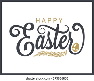 easter vintage lettering background