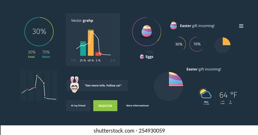 Easter web element set.