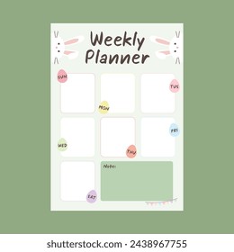 Easter, Weekly, Easter Egg, Weekly Planner, Planner