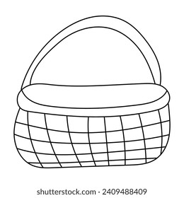 Osterkorb-Jagd auf Eier Symbol Linie Doodle Vektorgrafik