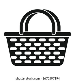 Icono de mimbre de Pascua. Icono vectorial de mimbre simple para diseño web aislado en fondo blanco