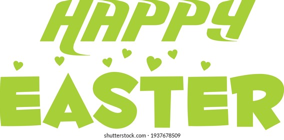 Easter Wishes, Typography for print or use as poster, card, flyer or T Shirt