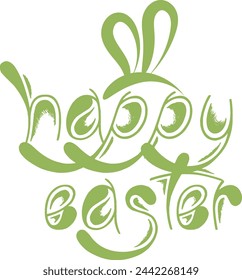Easter Wishes, Typography for print or use as poster, card, flyer or T Shirt