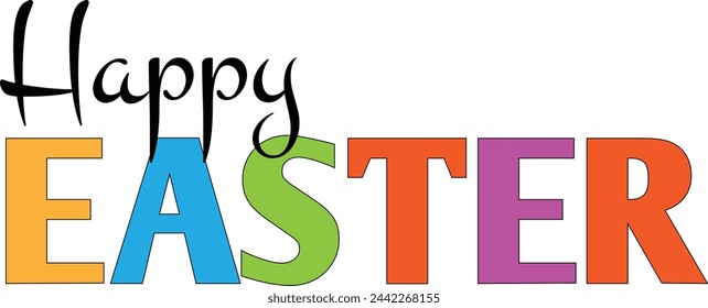 Easter Wishes, Typography for print or use as poster, card, flyer or T Shirt