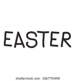 easter word calligraphy icon