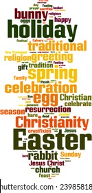Easter word cloud concept. Vector illustration