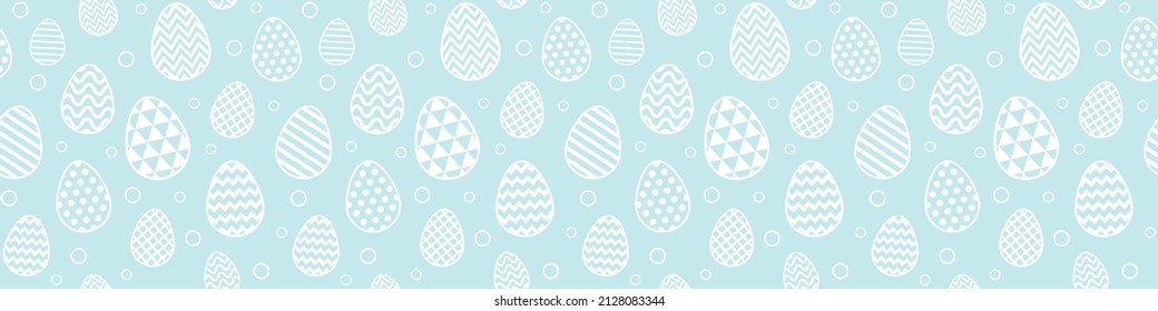 Easter wrapping paper. Background with eggs. Banner. Vector