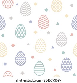Easter wrapping paper. Background with eggs. Vector