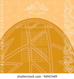 easter yellow background egg banner