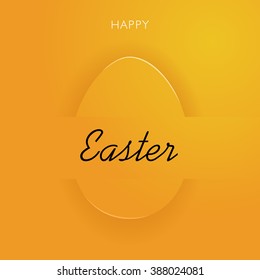 Easter yellow egg.Vector background