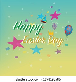 Easter Yellow Green Decoration Background