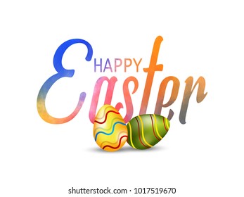 Easter,background  with beautiful and colorful eggs