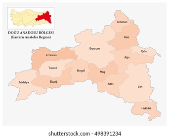 Eastern Anatolia Region Map