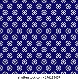 Eastern block printed seamless pattern from China or Japan, stencil background, traditional ornament element, vector 