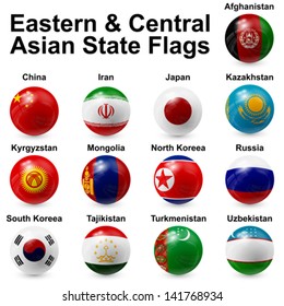 Eastern and Central Asian State Flags