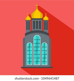 Eastern church icon. Flat illustration of eastern church vector icon for web