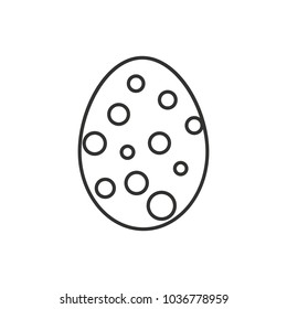 Eastern egg icon in outline style. Vector illustration