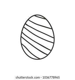 Eastern egg icon in outline style. Vector illustration