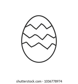 Eastern egg icon in outline style. Vector illustration