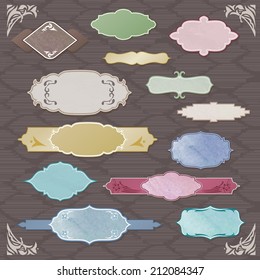 Eastern elegant frames for signs, business and scrapbooking design